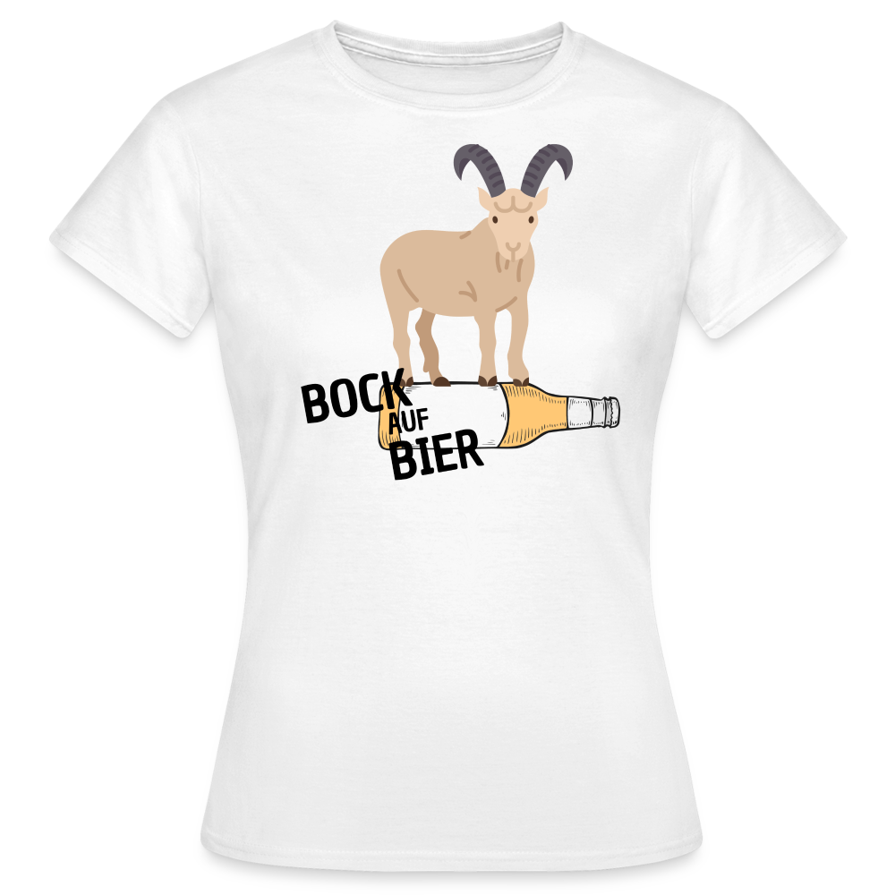 BOCK AUF BIER - Damen T-Shirt - weiß