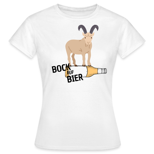 BOCK AUF BIER - Damen T-Shirt - weiß