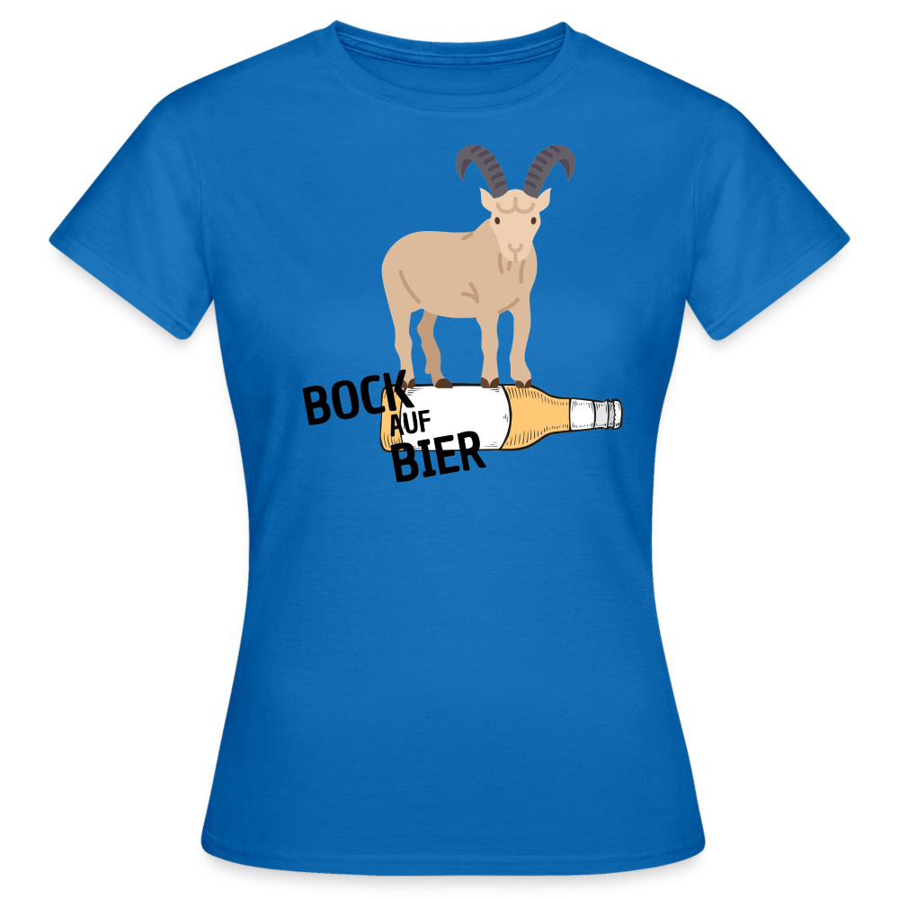 BOCK AUF BIER - Damen T-Shirt - Royalblau