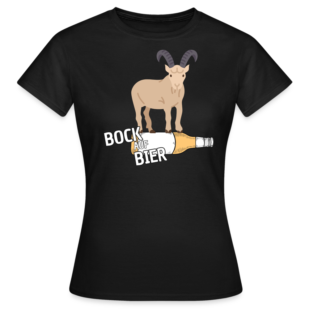 BOCK AUF BIER - Damen T-Shirt - Schwarz