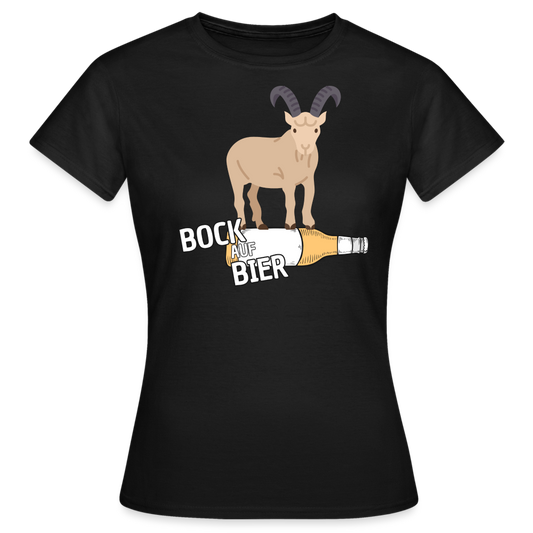 BOCK AUF BIER - Damen T-Shirt - Schwarz