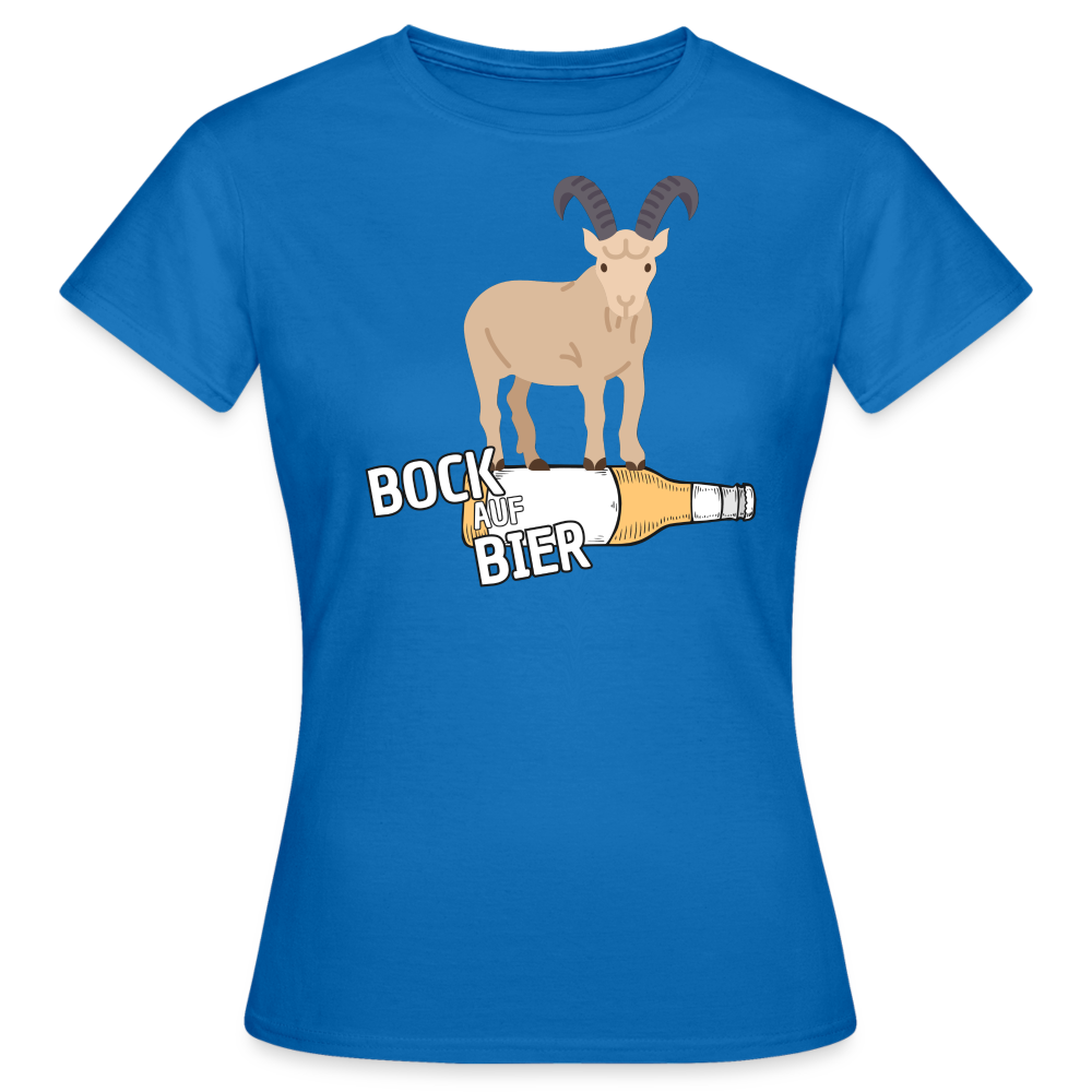 BOCK AUF BIER - Damen T-Shirt - Royalblau