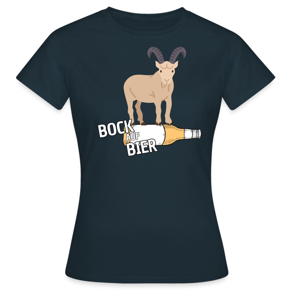 BOCK AUF BIER - Damen T-Shirt - Navy