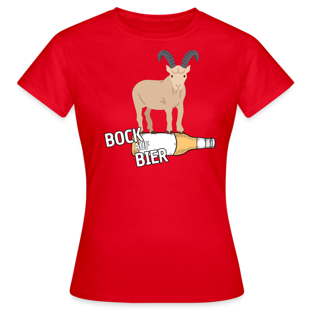 BOCK AUF BIER - Damen T-Shirt - Rot