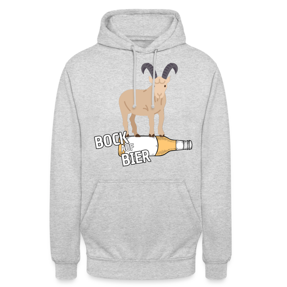 BOCK AUF BIER - Unisex Hoodie - Hellgrau meliert