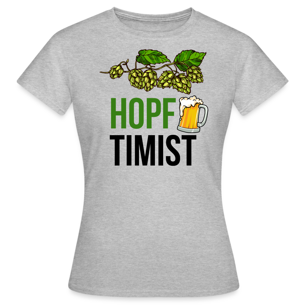 HOPFTIMIST - Damen T-Shirt - Grau meliert