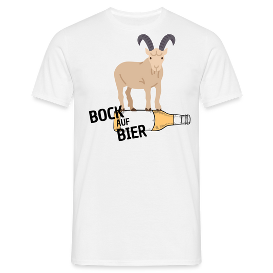 BOCK AUF BIER - Herren T-Shirt - weiß