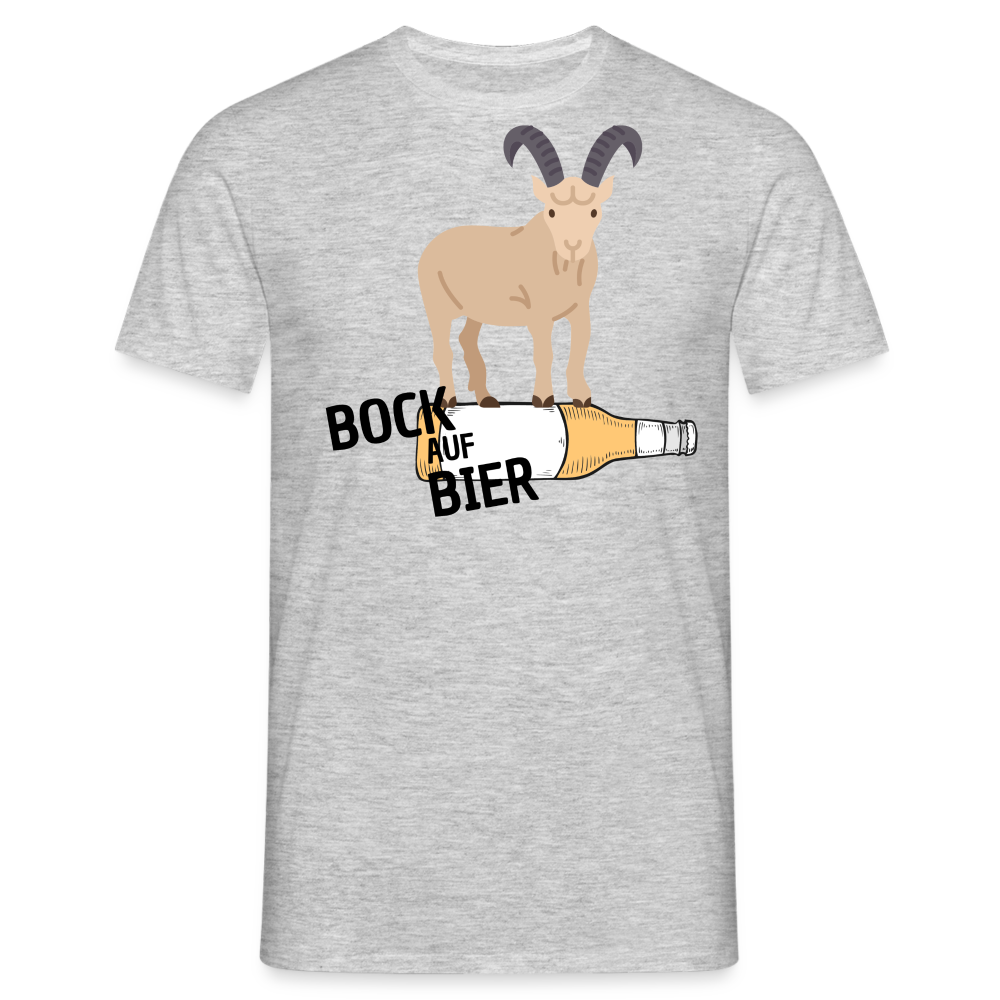 BOCK AUF BIER - Herren T-Shirt - Grau meliert