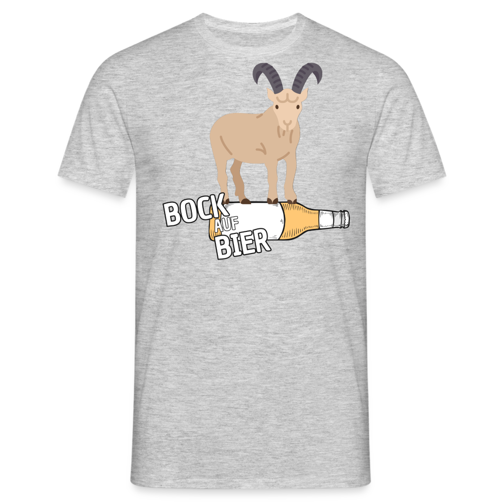 BOCK AUF BIER - Herren T-Shirt - Grau meliert