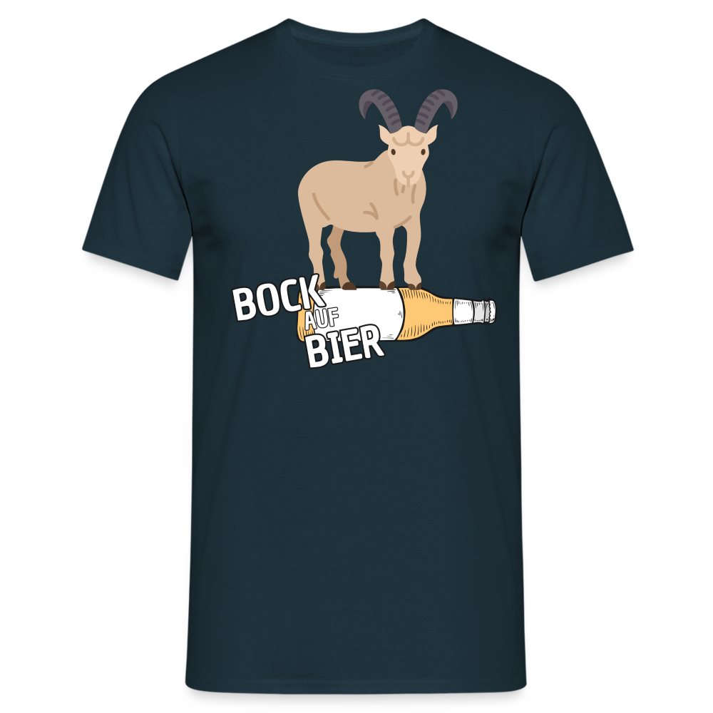 BOCK AUF BIER - Herren T-Shirt - Navy