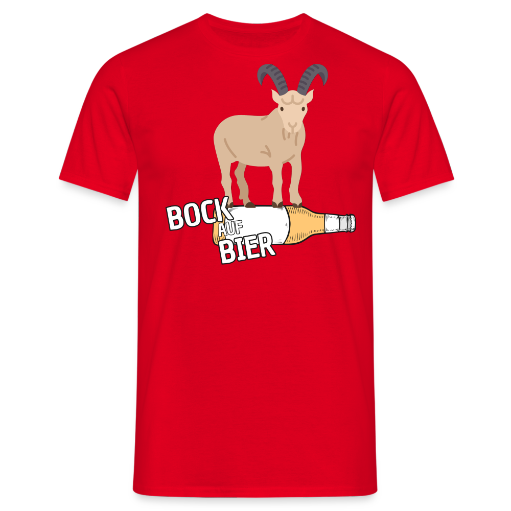 BOCK AUF BIER - Herren T-Shirt - Rot