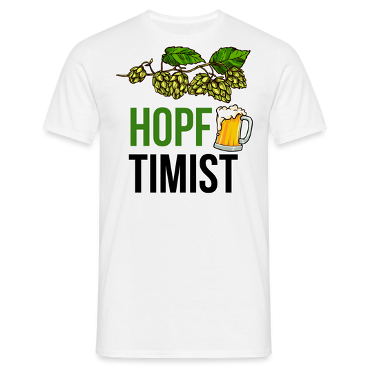 HOPFTIMIST - Herren T-Shirt - weiß