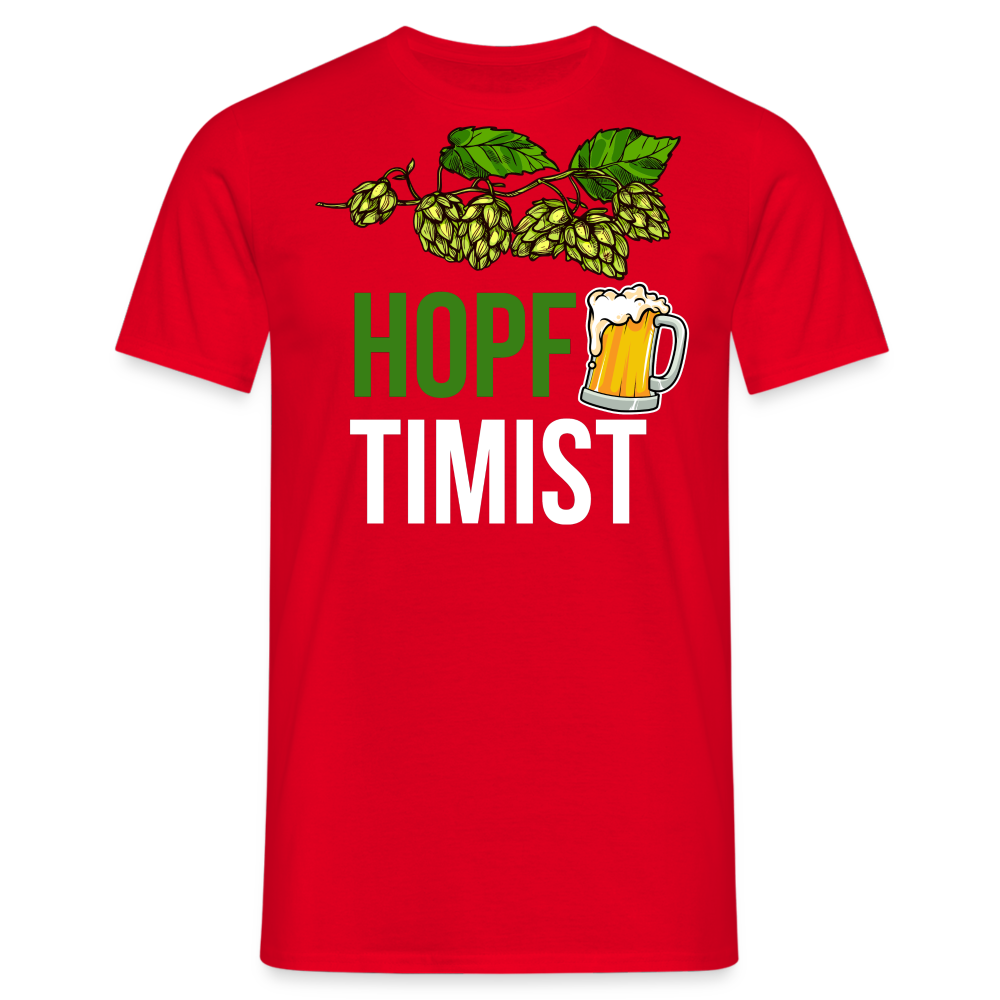 HOPFTIMIST - Herren T-Shirt - Rot