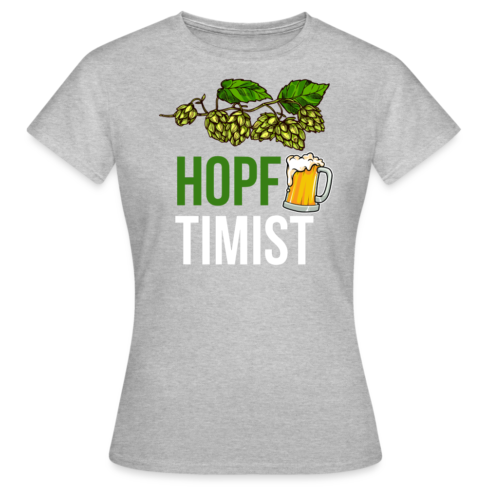 HOPFTIMIST - Damen T-Shirt - Grau meliert