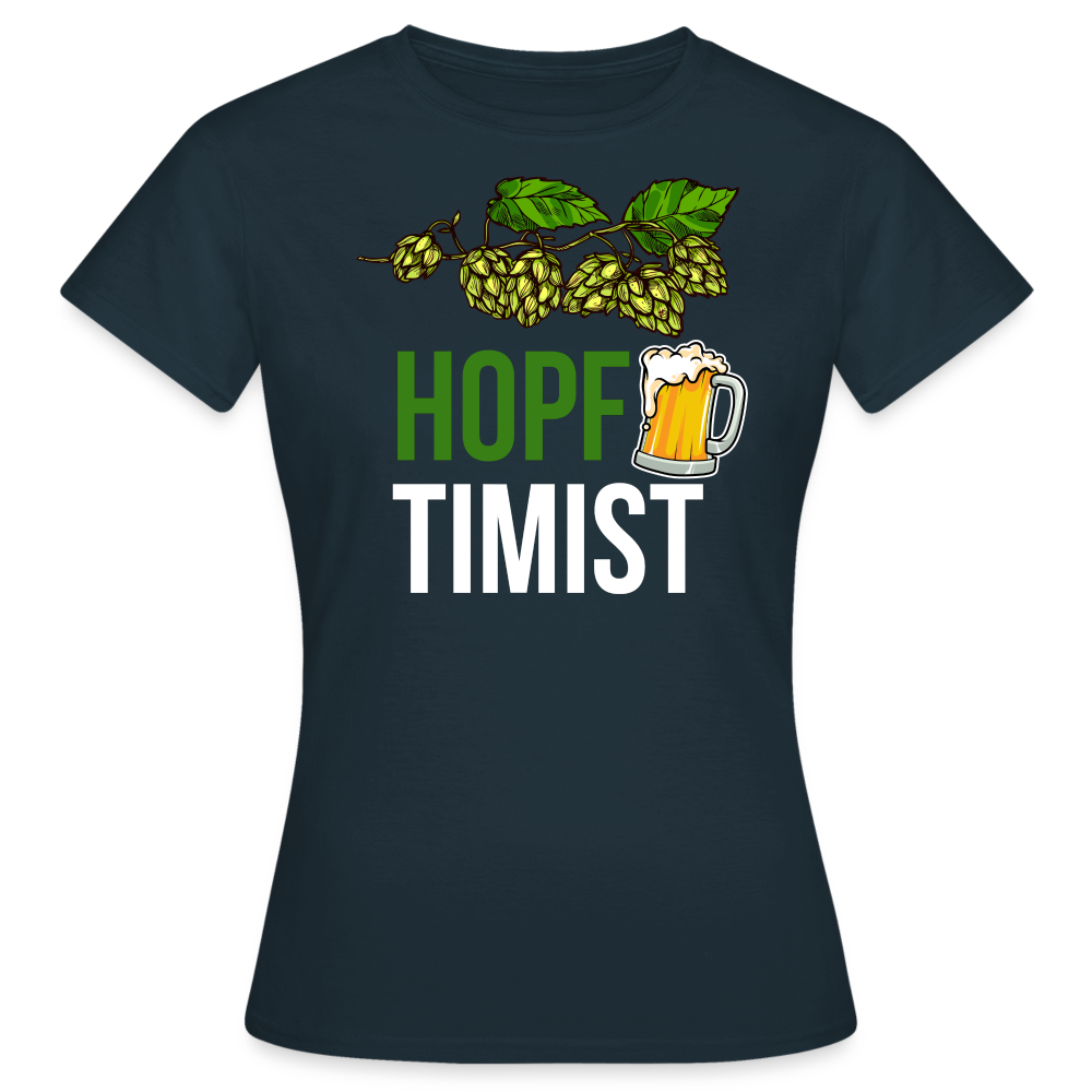 HOPFTIMIST - Damen T-Shirt - Navy