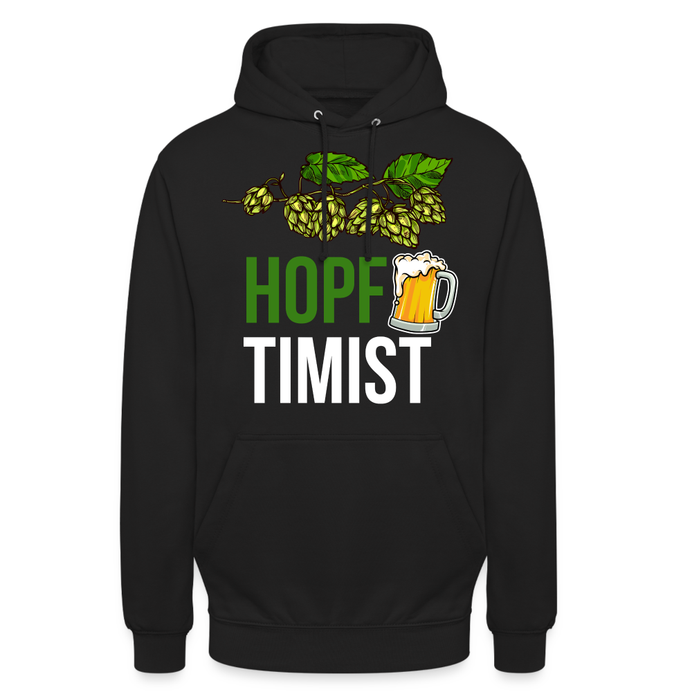 HOPFTIMIST - Unisex Hoodie - Schwarz