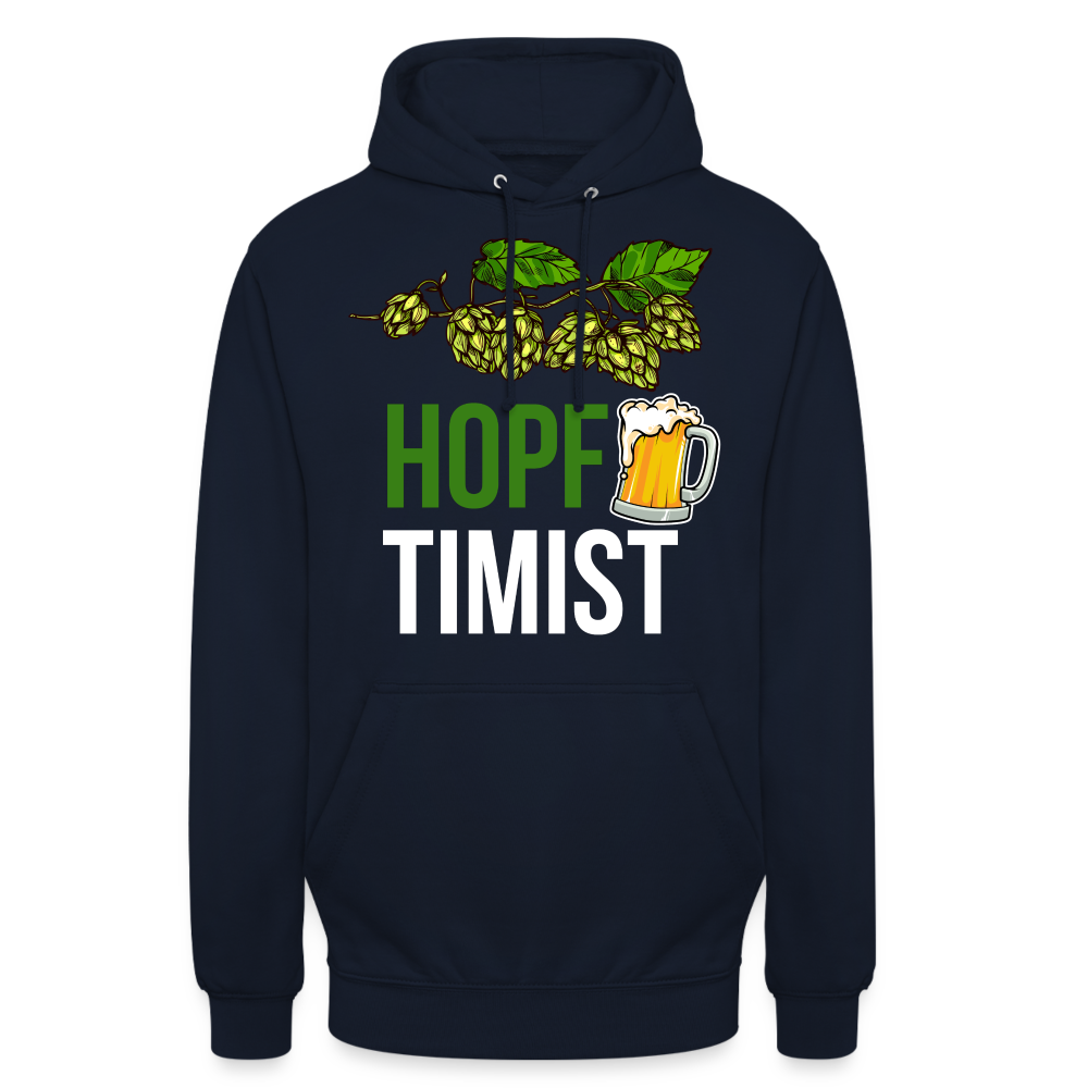 HOPFTIMIST - Unisex Hoodie - Navy