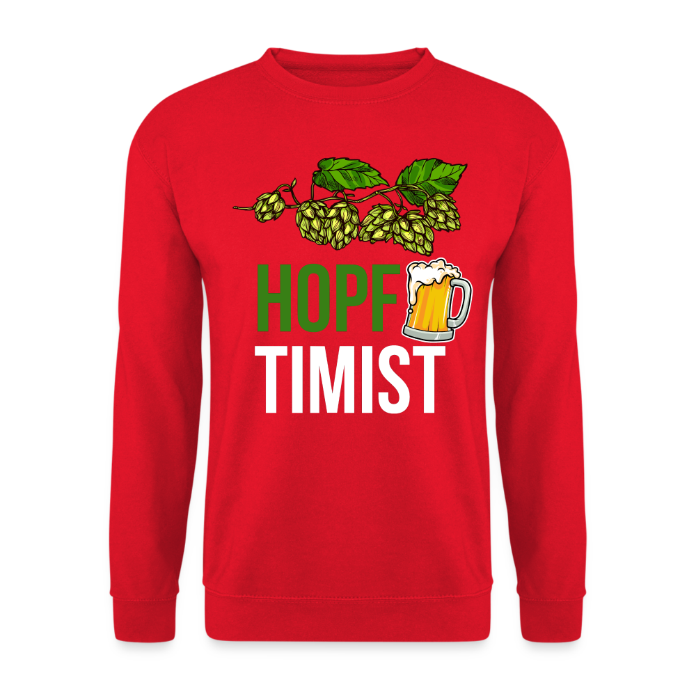 HOPFTIMIST - Unisex Pullover - Rot