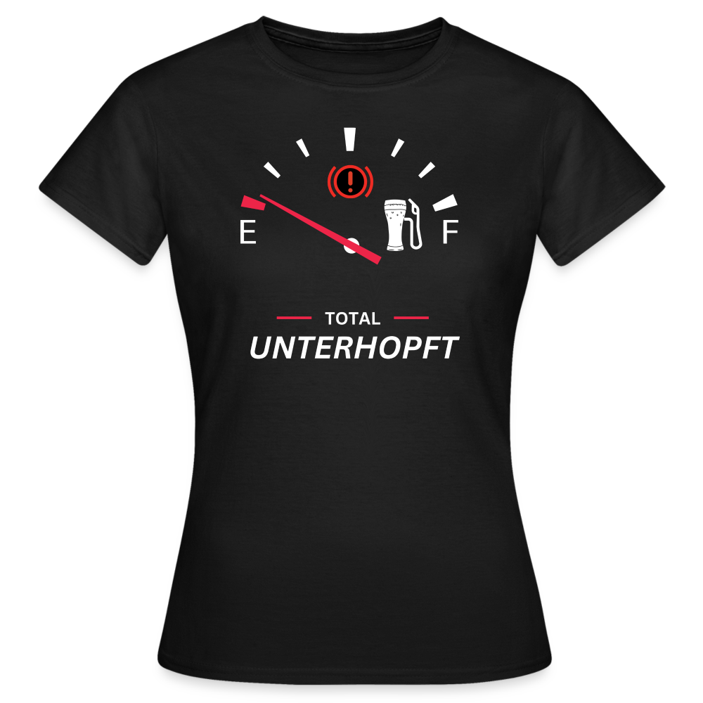 UNTERHOPFT - Damen T-Shirt - Schwarz