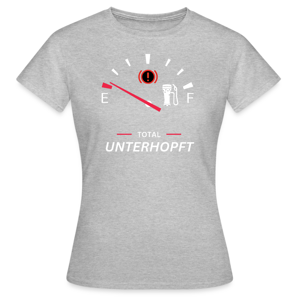 UNTERHOPFT - Damen T-Shirt - Grau meliert