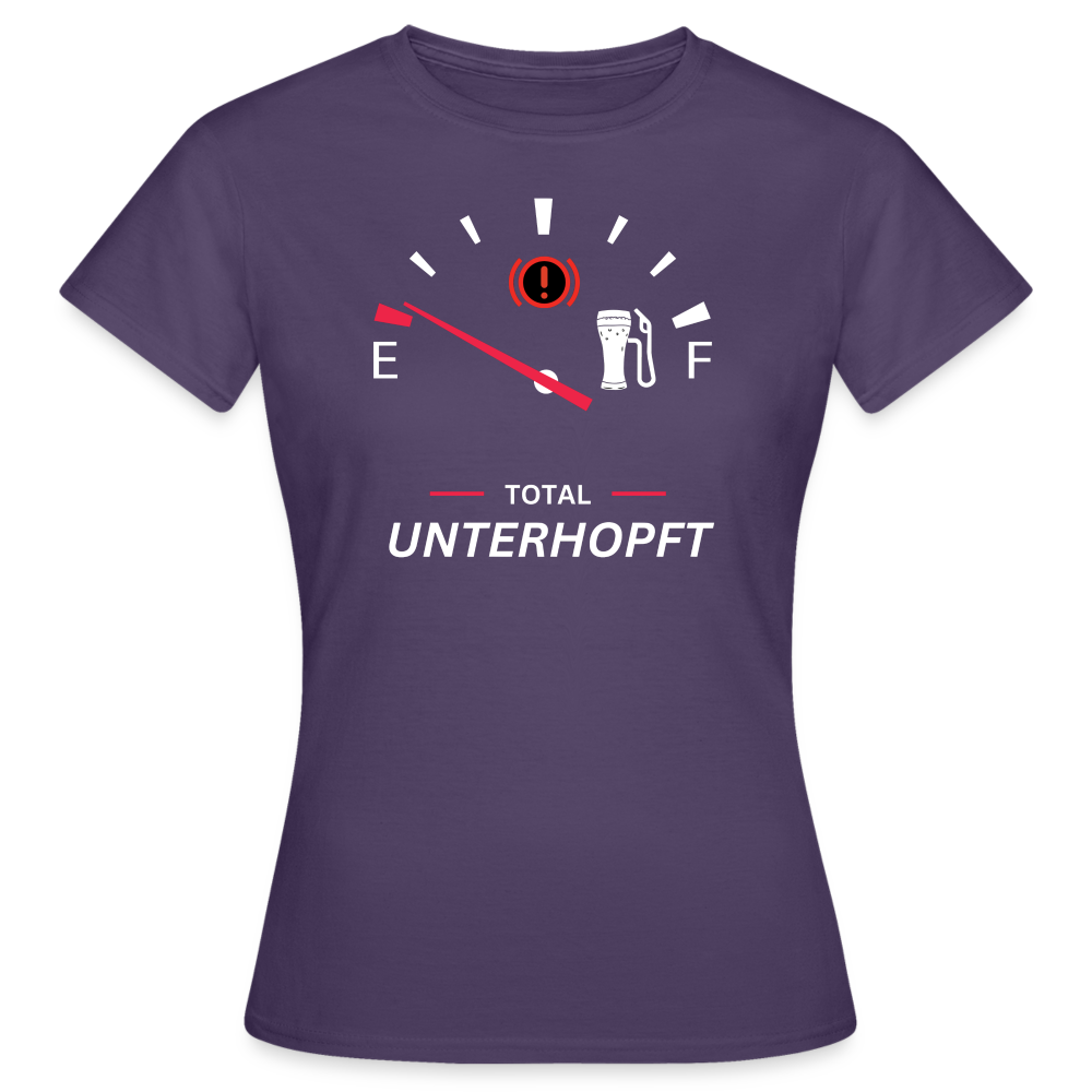 UNTERHOPFT - Damen T-Shirt - Dunkellila