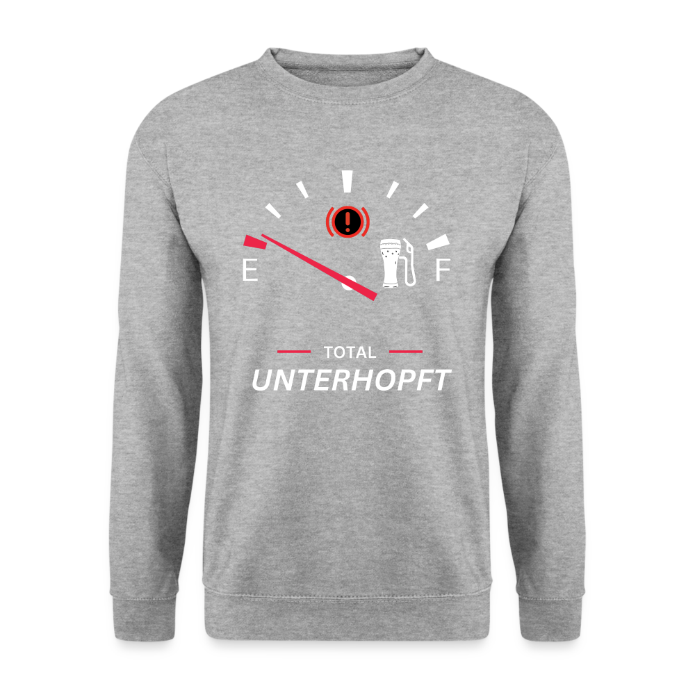 UNTERHOPFT - Unisex Pullover - Weißgrau meliert