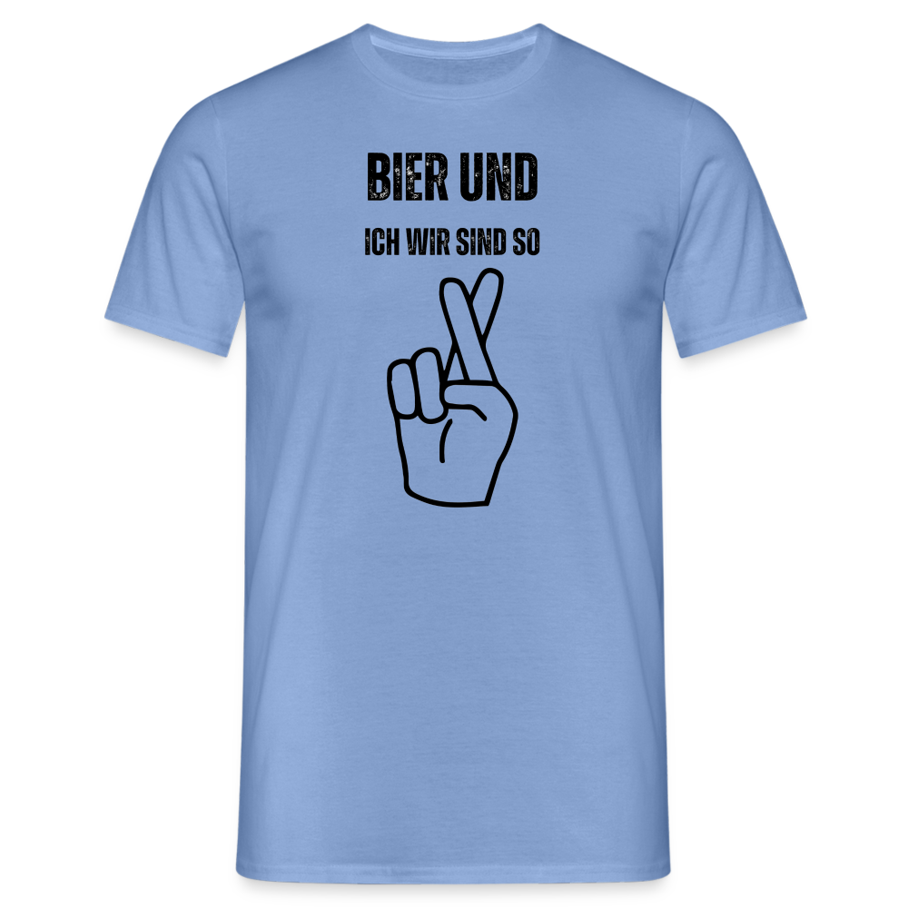 BIER UND ICH - Herren T-Shirt - carolina blue