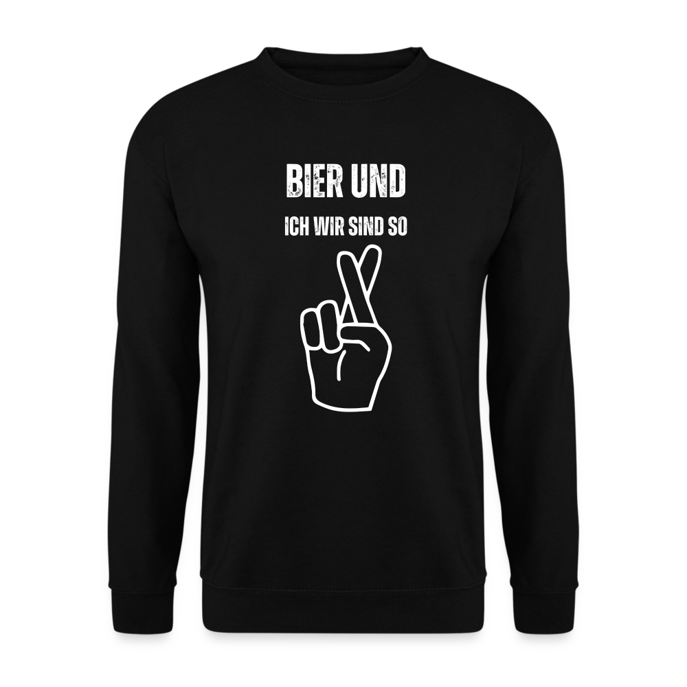 BIER UND ICH - Unisex Pullover - Schwarz