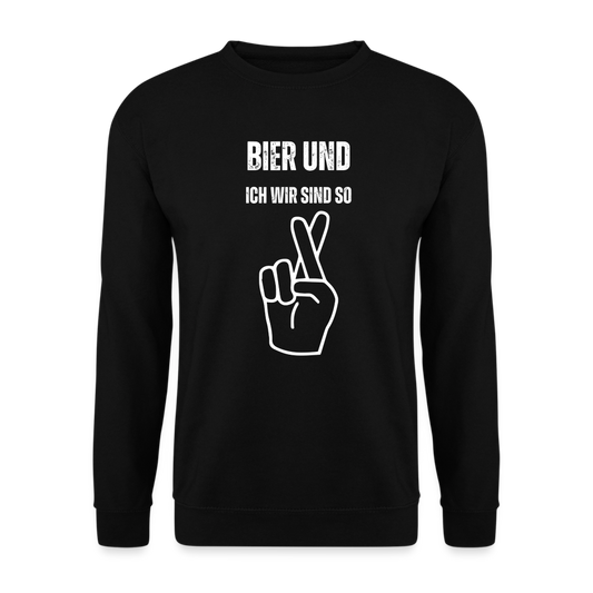 BIER UND ICH - Unisex Pullover - Schwarz