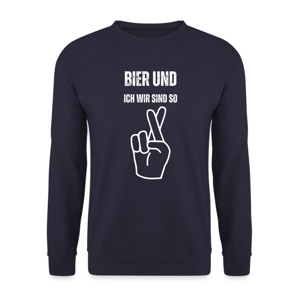 BIER UND ICH - Unisex Pullover - Navy