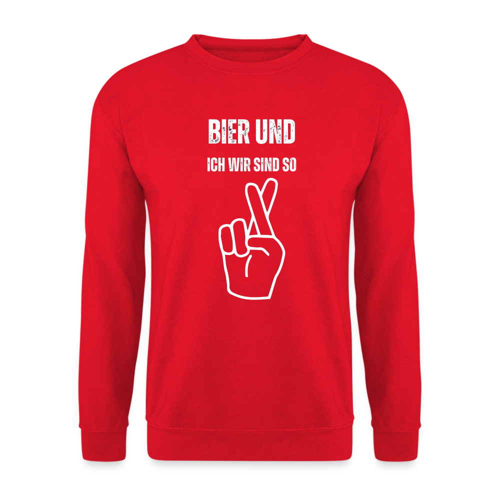 BIER UND ICH - Unisex Pullover - Rot