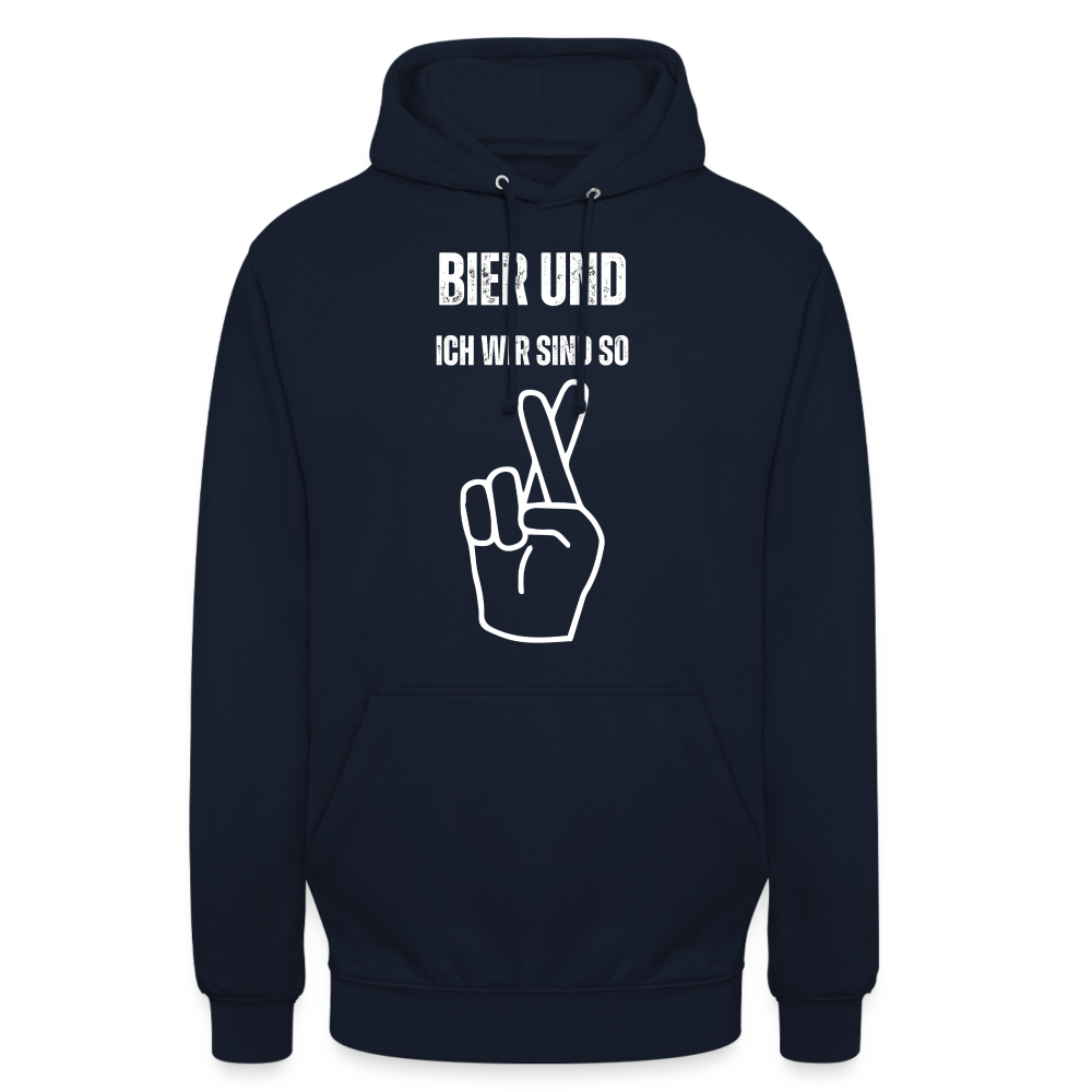 BIER UND ICH - Unisex Hoodie - Navy