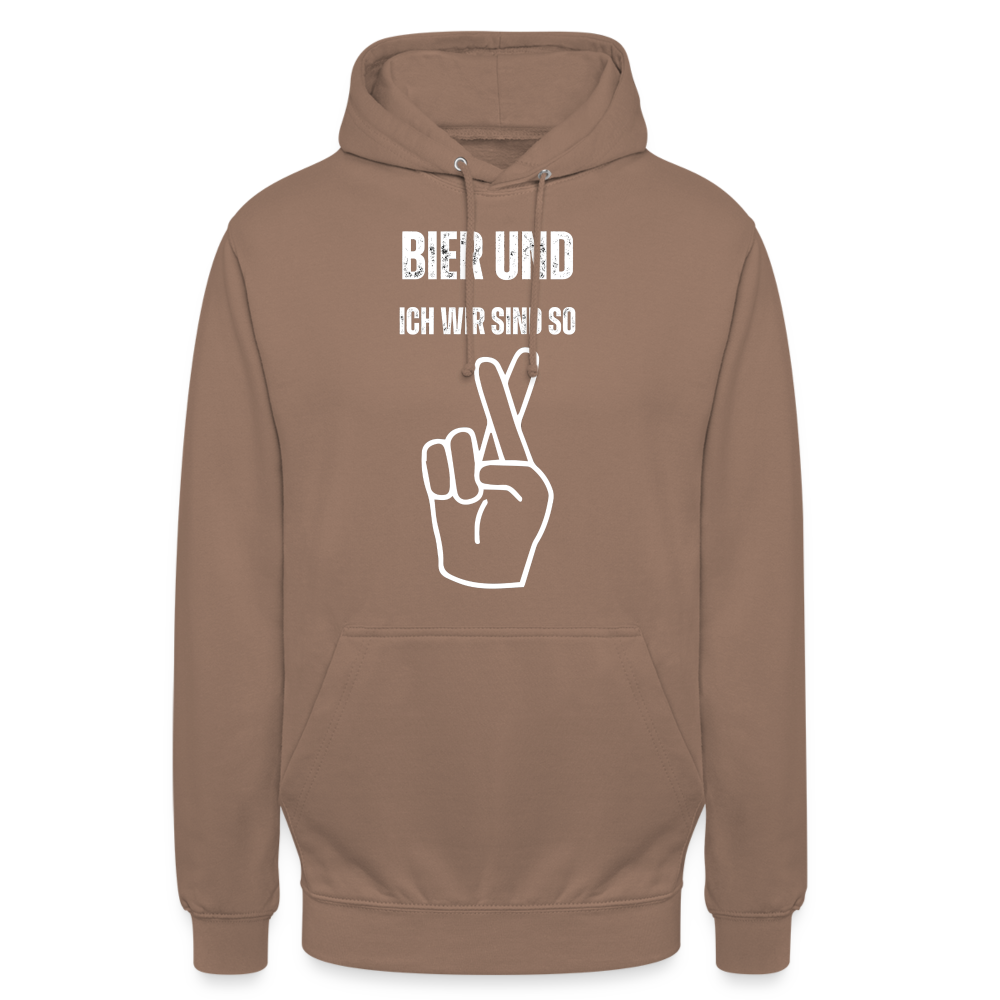 BIER UND ICH - Unisex Hoodie - Mokka