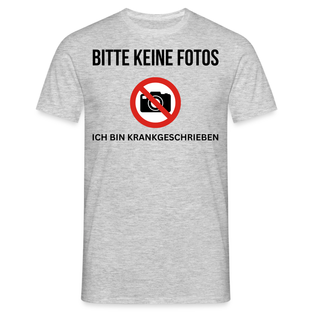 KRANKGESCHRIEBEN - Herren T-Shirt - Grau meliert