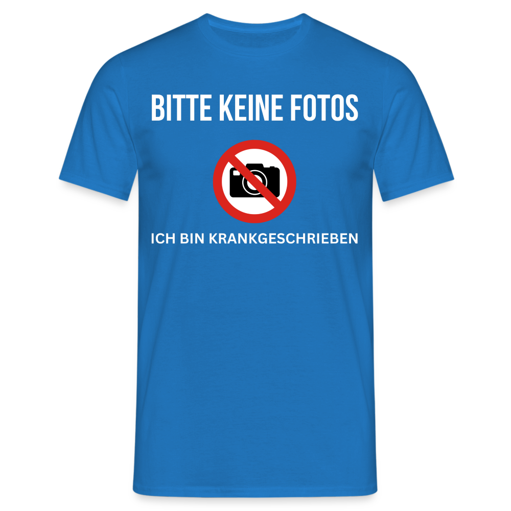 KRANKGESCHRIEBEN - Herren T-Shirt - Royalblau