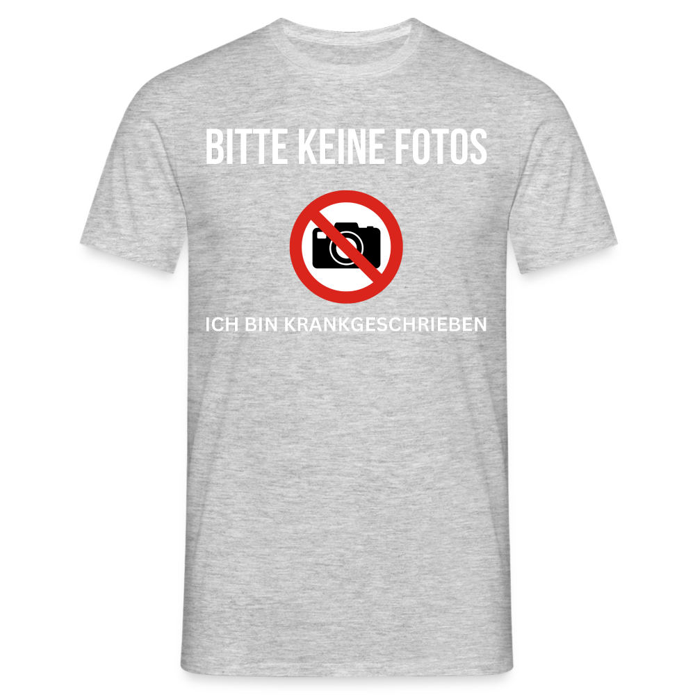 KRANKGESCHRIEBEN - Herren T-Shirt - Grau meliert