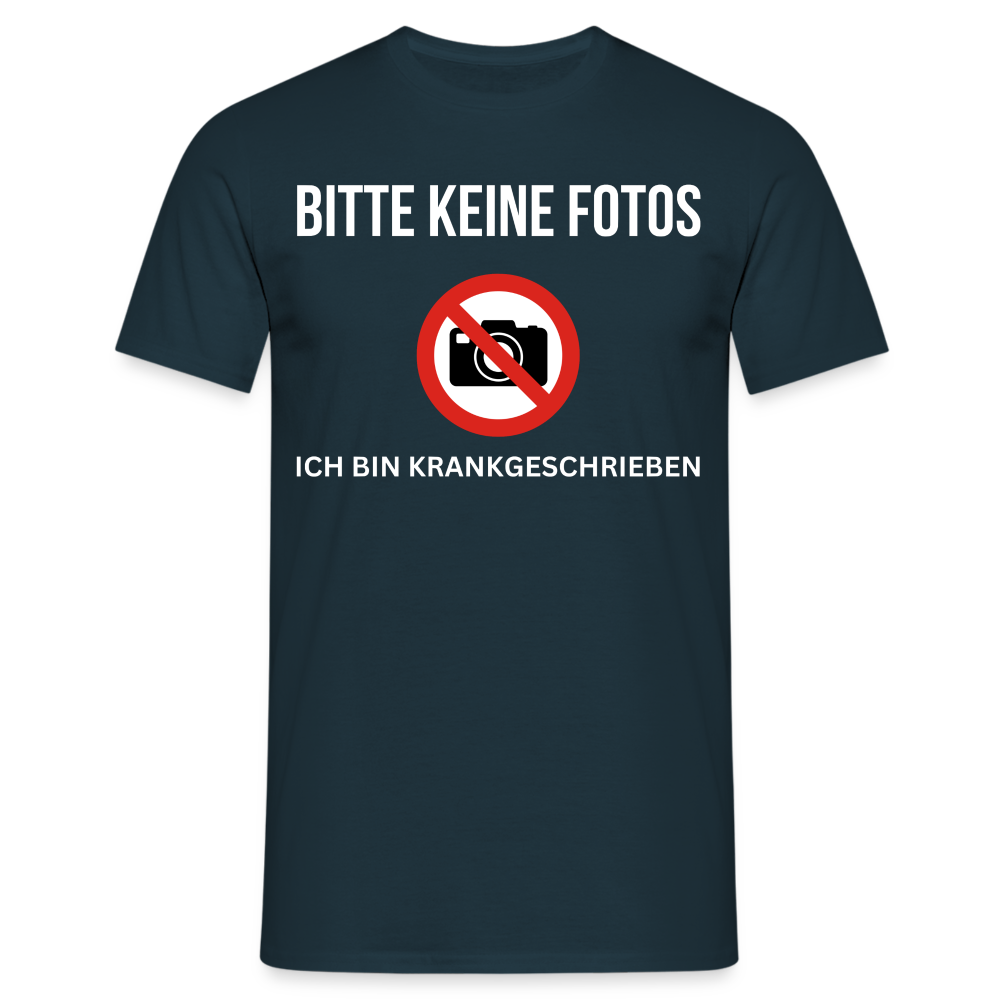 KRANKGESCHRIEBEN - Herren T-Shirt - Navy