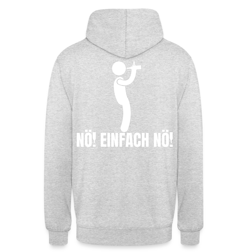 NÖ EINFACH NÖ - Unisex Hoodie - Hellgrau meliert