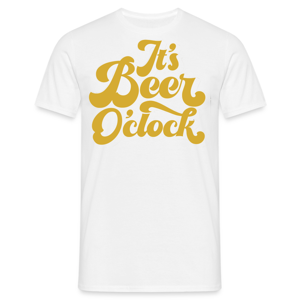 IT´S BEER O´CLOCK - Herren T-Shirt - weiß