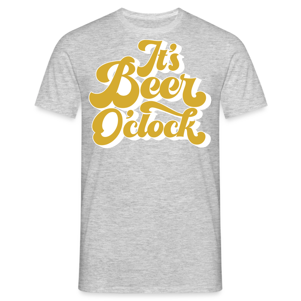 IT´S BEER O´CLOCK - Herren T-Shirt - Grau meliert