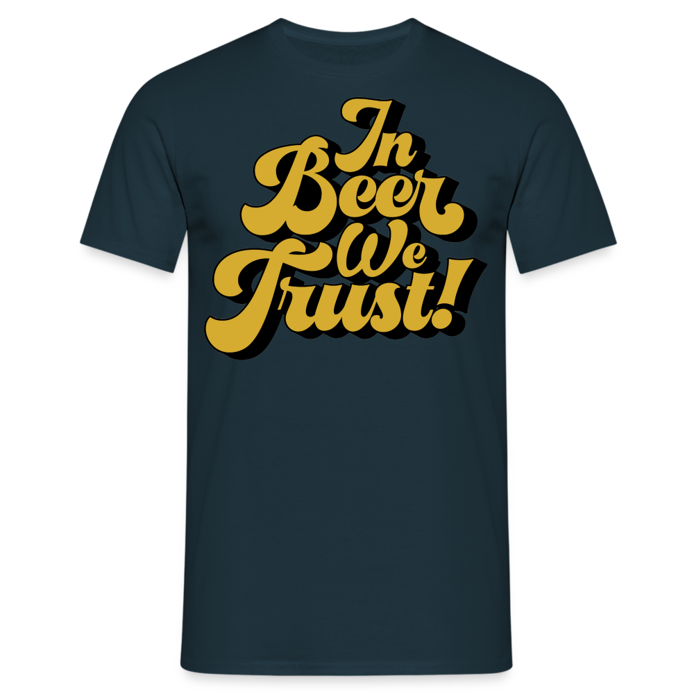 IN BEER WE TRUST - Herren T-Shirt - Navy