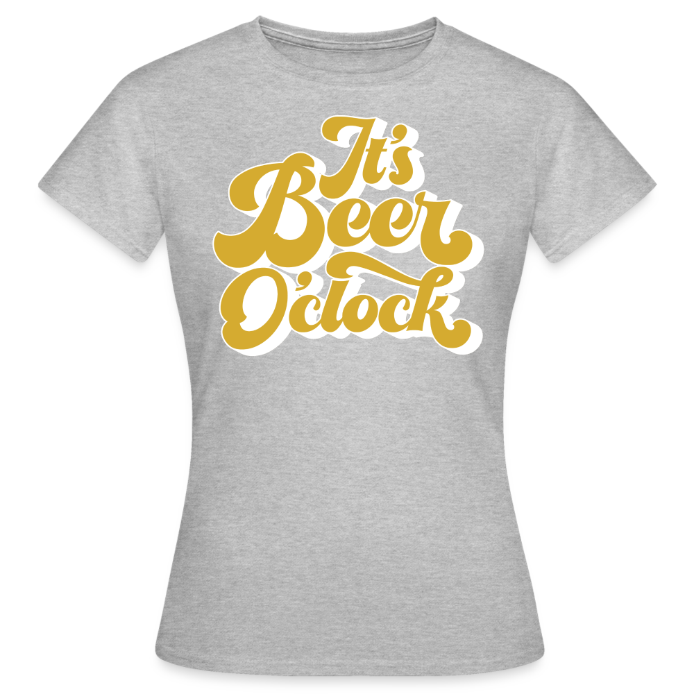 IT´S BEER O´CLOCK - Damen T-Shirt - Grau meliert