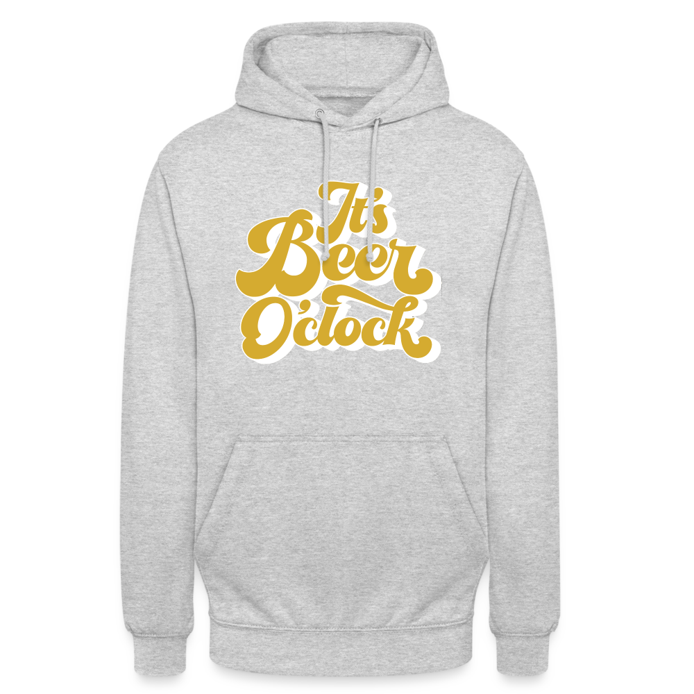 IT`S BEER O`CLOCK - Unisex Hoodie - Hellgrau meliert