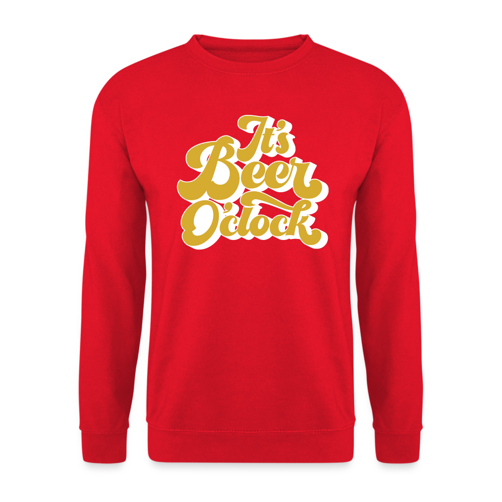 IT`S BEER O`CLOCK - Unisex Pullover - Rot