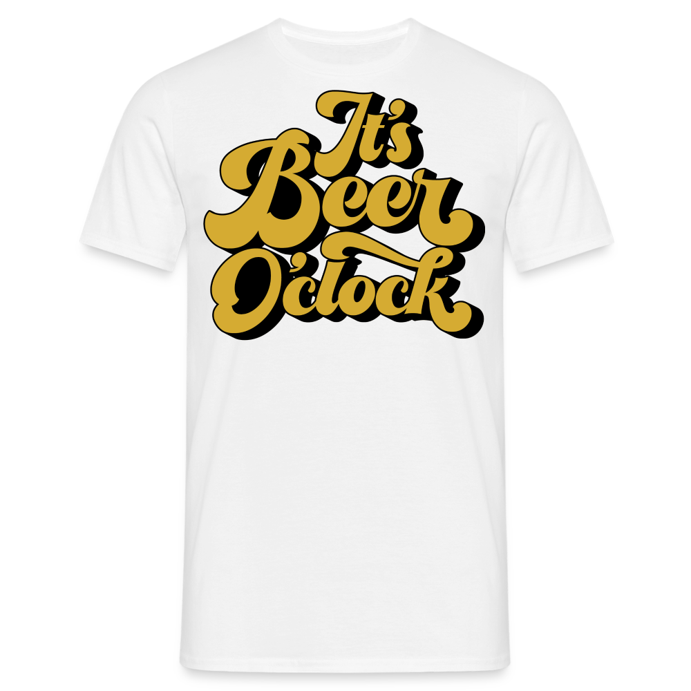 IT`S BEER O`CLOCK - Herren T-Shirt - weiß