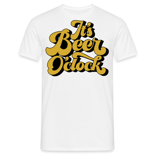 IT`S BEER O`CLOCK - Herren T-Shirt - weiß