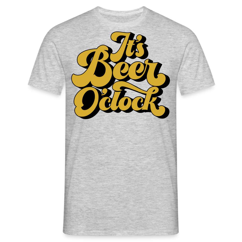 IT`S BEER O`CLOCK - Herren T-Shirt - Grau meliert