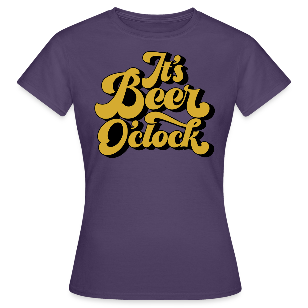 IT`S BEER O`CLOCK - Damen T-Shirt - Dunkellila