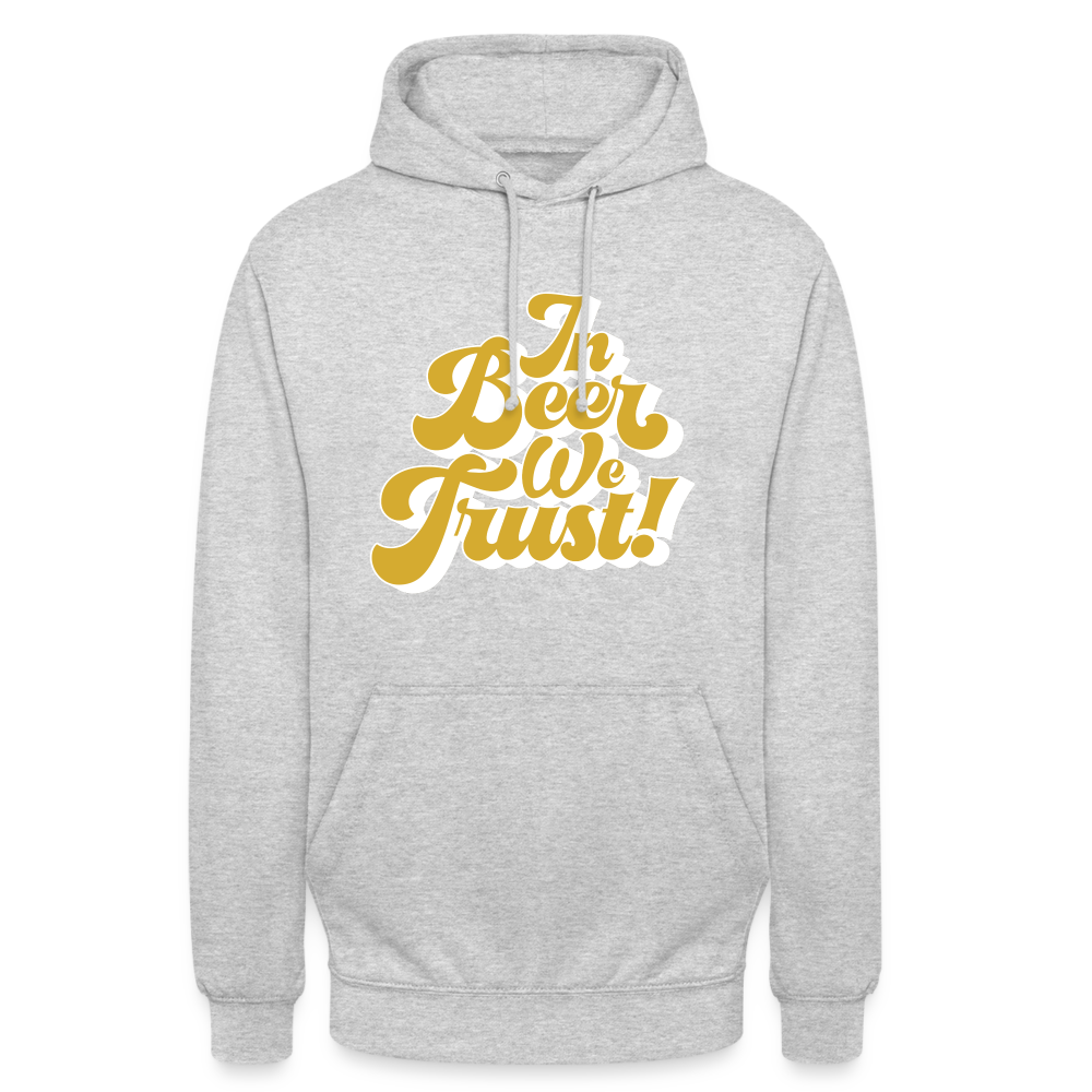 IN BEER WE TRUST - Unisex Hoodie - Hellgrau meliert