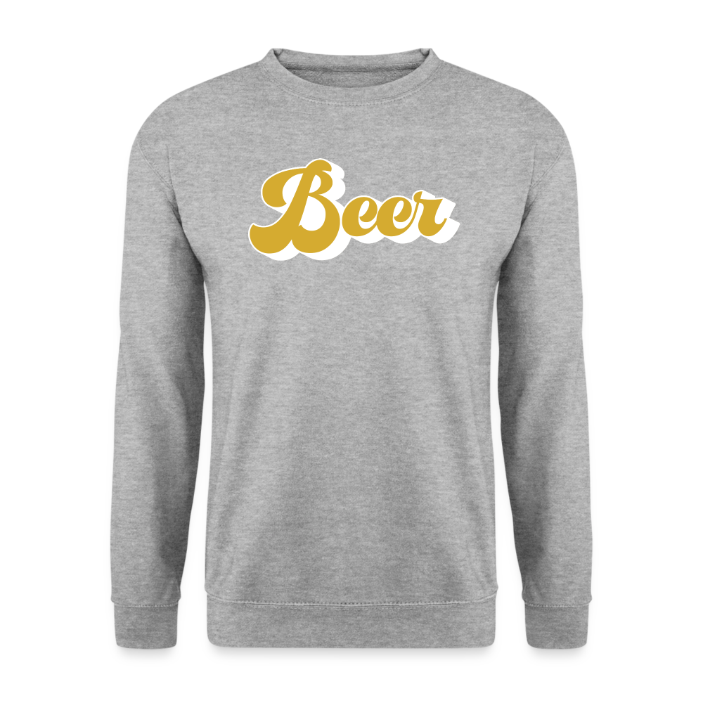 BEER - Unisex Pullover - Weißgrau meliert